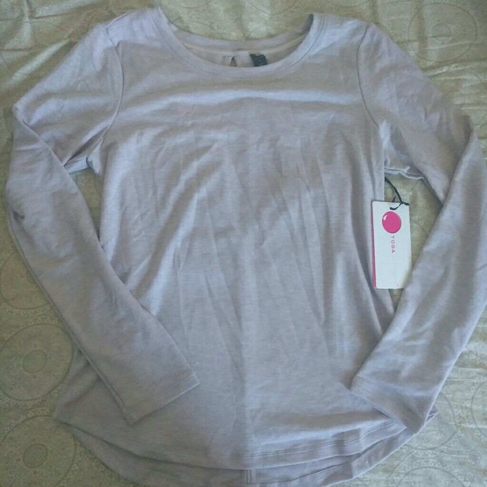 NWT Yogalicious open back lavender long sleeve (M)